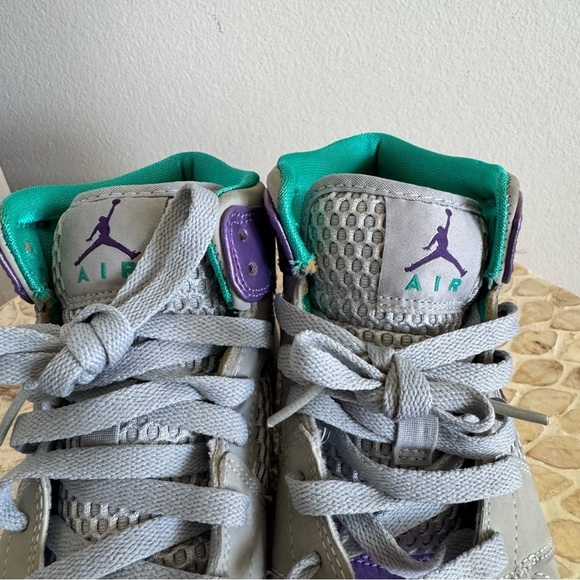 Nike Air Jordan 1 Phat Wolf Gray Ultraviolet Sneakers 6Y - Picture 5 of 12